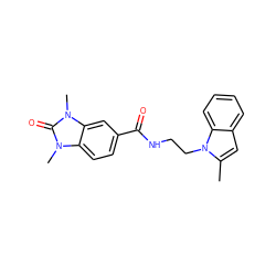 Cc1cc2ccccc2n1CCNC(=O)c1ccc2c(c1)n(C)c(=O)n2C ZINC000169351812