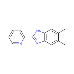 Cc1cc2nc(-c3ccccn3)[nH]c2cc1C ZINC000013679477