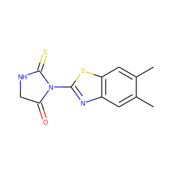 Cc1cc2nc(N3C(=O)CNC3=S)sc2cc1C ZINC000002819194