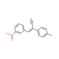 Cc1ccc(/C(C#N)=C/c2cccc([N+](=O)[O-])c2)cc1 ZINC000000071038