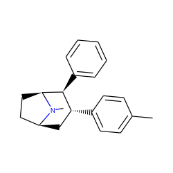 Cc1ccc([C@@H]2C[C@H]3CC[C@@H]([C@H]2c2ccccc2)N3C)cc1 ZINC000027194428