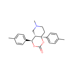 Cc1ccc([C@@H]2OC(=O)O[C@]3(c4ccc(C)cc4)CCN(C)C[C@@H]23)cc1 ZINC000013804578