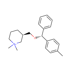 Cc1ccc([C@H](OC[C@@H]2CCC[N+](C)(C)C2)c2ccccc2)cc1 ZINC000072120498