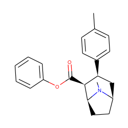 Cc1ccc([C@H]2C[C@H]3CC[C@@H]([C@H]2C(=O)Oc2ccccc2)N3C)cc1 ZINC000034007559