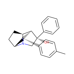 Cc1ccc([C@H]2C[C@H]3CC[C@H]4[C@H]2[C@@](O)(c2ccccc2)CN43)cc1 ZINC000100846447