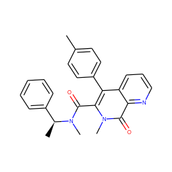 Cc1ccc(-c2c(C(=O)N(C)[C@@H](C)c3ccccc3)n(C)c(=O)c3ncccc23)cc1 ZINC000000583793