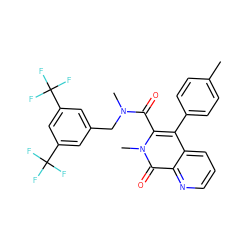 Cc1ccc(-c2c(C(=O)N(C)Cc3cc(C(F)(F)F)cc(C(F)(F)F)c3)n(C)c(=O)c3ncccc23)cc1 ZINC000026840316