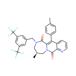 Cc1ccc(-c2c3n(c(=O)c4ncccc24)C[C@@H](C)CN(Cc2cc(C(F)(F)F)cc(C(F)(F)F)c2)C3=O)cc1 ZINC000027318996