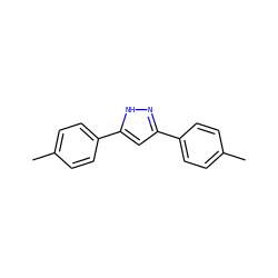 Cc1ccc(-c2cc(-c3ccc(C)cc3)[nH]n2)cc1 ZINC000002538934