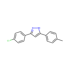 Cc1ccc(-c2cc(-c3ccc(Cl)cc3)n[nH]2)cc1 ZINC000095094730