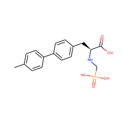 Cc1ccc(-c2ccc(C[C@H](NCP(=O)(O)O)C(=O)O)cc2)cc1 ZINC000029306540