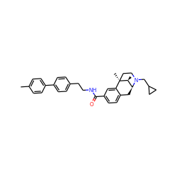 Cc1ccc(-c2ccc(CCNC(=O)c3ccc4c(c3)[C@@]3(C)CCN(CC5CC5)[C@@H](C4)[C@@H]3C)cc2)cc1 ZINC000028961141