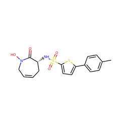 Cc1ccc(-c2ccc(S(=O)(=O)N[C@@H]3CC=CCN(O)C3=O)s2)cc1 ZINC000073166893