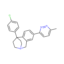 Cc1ccc(-c2ccc3c(c2)CN2CCC3(c3ccc(Cl)cc3)CC2)nn1 ZINC000146955863