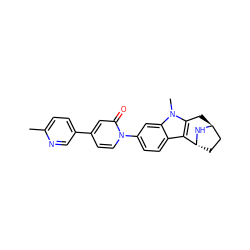 Cc1ccc(-c2ccn(-c3ccc4c5c(n(C)c4c3)C[C@H]3CC[C@H]5N3)c(=O)c2)cn1 ZINC000113221817