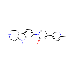 Cc1ccc(-c2ccn(-c3ccc4c5c(n(C)c4c3)CCNCC5)c(=O)c2)cn1 ZINC000115009633