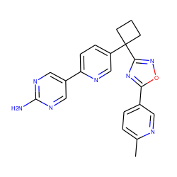 Cc1ccc(-c2nc(C3(c4ccc(-c5cnc(N)nc5)nc4)CCC3)no2)cn1 ZINC000096175479