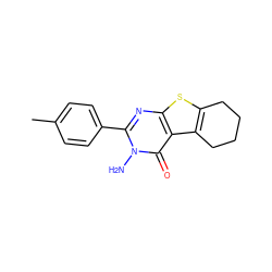 Cc1ccc(-c2nc3sc4c(c3c(=O)n2N)CCCC4)cc1 ZINC000000522212