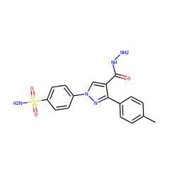 Cc1ccc(-c2nn(-c3ccc(S(N)(=O)=O)cc3)cc2C(=O)NN)cc1 ZINC000103248235