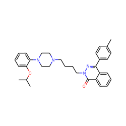 Cc1ccc(-c2nn(CCCCN3CCN(c4ccccc4OC(C)C)CC3)c(=O)c3ccccc23)cc1 ZINC000034801012