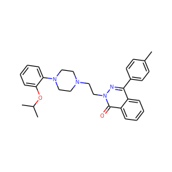 Cc1ccc(-c2nn(CCN3CCN(c4ccccc4OC(C)C)CC3)c(=O)c3ccccc23)cc1 ZINC000053268200