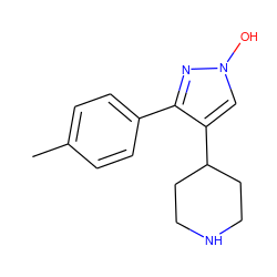 Cc1ccc(-c2nn(O)cc2C2CCNCC2)cc1 ZINC000049087672