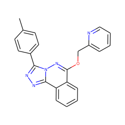 Cc1ccc(-c2nnc3c4ccccc4c(OCc4ccccn4)nn23)cc1 ZINC000013560013