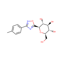 Cc1ccc(-c2noc([C@@H]3O[C@H](CO)[C@@H](O)[C@H](O)[C@H]3O)n2)cc1 ZINC000062178947