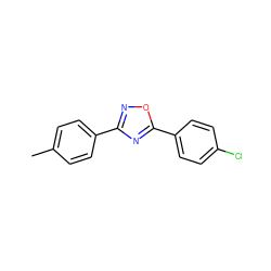 Cc1ccc(-c2noc(-c3ccc(Cl)cc3)n2)cc1 ZINC000000312259