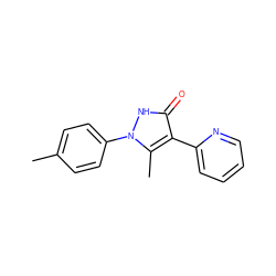 Cc1ccc(-n2[nH]c(=O)c(-c3ccccn3)c2C)cc1 ZINC000013142810