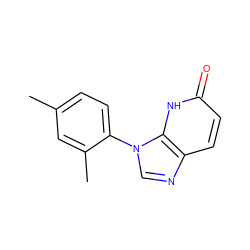 Cc1ccc(-n2cnc3ccc(=O)[nH]c32)c(C)c1 ZINC000118266857