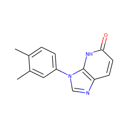 Cc1ccc(-n2cnc3ccc(=O)[nH]c32)cc1C ZINC000118265547