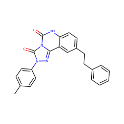 Cc1ccc(-n2nc3c4cc(CCc5ccccc5)ccc4[nH]c(=O)n3c2=O)cc1 ZINC000066252847