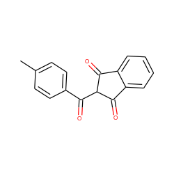 Cc1ccc(C(=O)C2C(=O)c3ccccc3C2=O)cc1 ZINC000100314028