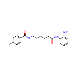 Cc1ccc(C(=O)NCCCCCC(=O)Nc2ccccc2N)cc1 ZINC000096170452