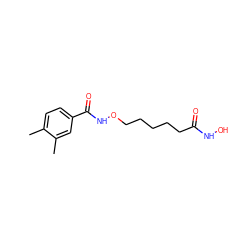 Cc1ccc(C(=O)NOCCCCCC(=O)NO)cc1C ZINC000095593586