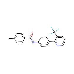 Cc1ccc(C(=O)Nc2ccc(-c3ncccc3C(F)(F)F)cc2)cc1 ZINC000038156656