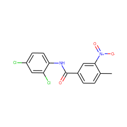 Cc1ccc(C(=O)Nc2ccc(Cl)cc2Cl)cc1[N+](=O)[O-] ZINC000000102894