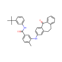 Cc1ccc(C(=O)Nc2cccc(C(C)(C)C)c2)cc1Nc1ccc2c(c1)CCc1ccccc1C2=O ZINC000095577928