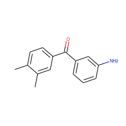 Cc1ccc(C(=O)c2cccc(N)c2)cc1C ZINC000000050546