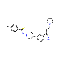 Cc1ccc(C(=S)NN2CC=C(c3ccc4[nH]cc(CCN5CCCC5)c4c3)CC2)cc1 ZINC000027853621