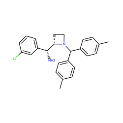 Cc1ccc(C(c2ccc(C)cc2)N2CC[C@H]2[C@H](N)c2cccc(Cl)c2)cc1 ZINC000022941590