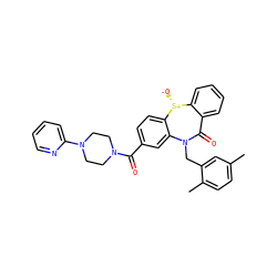 Cc1ccc(C)c(CN2C(=O)c3ccccc3[S@@+]([O-])c3ccc(C(=O)N4CCN(c5ccccn5)CC4)cc32)c1 ZINC000017434345