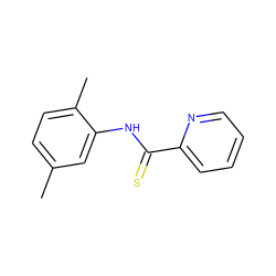 Cc1ccc(C)c(NC(=S)c2ccccn2)c1 ZINC000000310797