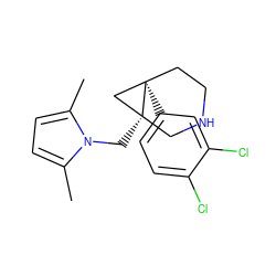 Cc1ccc(C)n1C[C@@]12CNCC[C@]1(c1ccc(Cl)c(Cl)c1)C2 ZINC000072140872