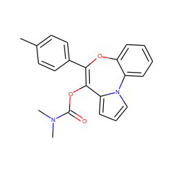 Cc1ccc(C2=C(OC(=O)N(C)C)c3cccn3-c3ccccc3O2)cc1 ZINC000055662784