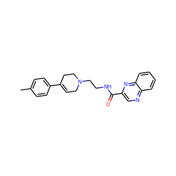 Cc1ccc(C2=CCN(CCNC(=O)c3cnc4ccccc4n3)CC2)cc1 ZINC000169334997