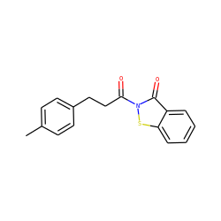 Cc1ccc(CCC(=O)n2sc3ccccc3c2=O)cc1 ZINC000299820020