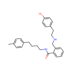 Cc1ccc(CCCCNC(=O)c2ccccc2CNCCc2ccc(O)cc2)cc1 ZINC000013589116