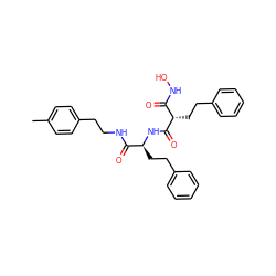 Cc1ccc(CCNC(=O)[C@H](CCc2ccccc2)NC(=O)[C@@H](CCc2ccccc2)C(=O)NO)cc1 ZINC000027086597